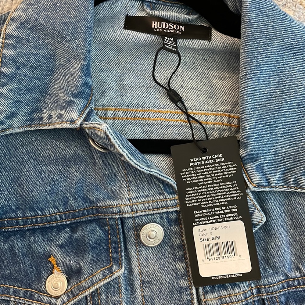 Hudson Denim Jacket NWT size S/M